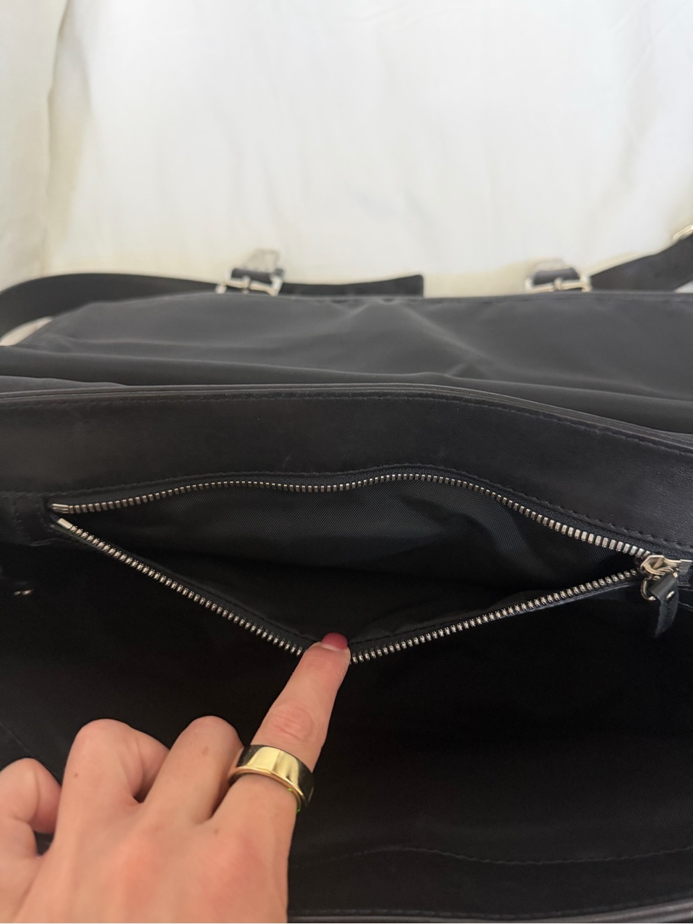 Coach Men's Black Leather Briefcase Messenger Bag - Picture 7 of 8